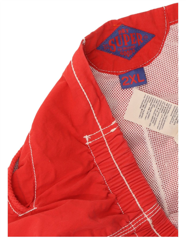 Męskie spodenki kąpielowe Superdry 2XL, czerwone, bawełniane