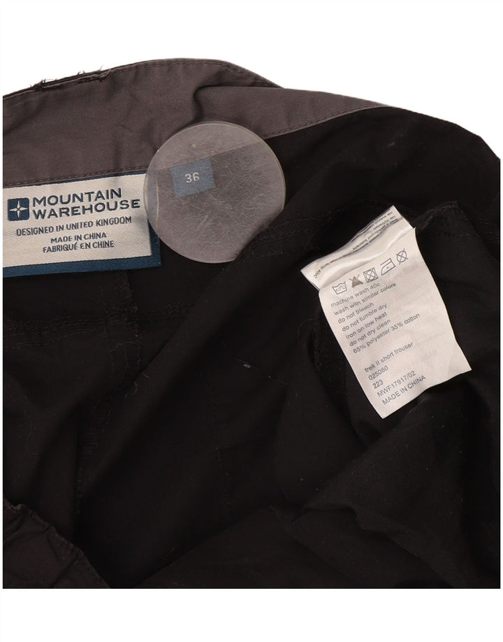 Damskie spodnie cargo Mountain Warehouse W36 L30, czarny poliester