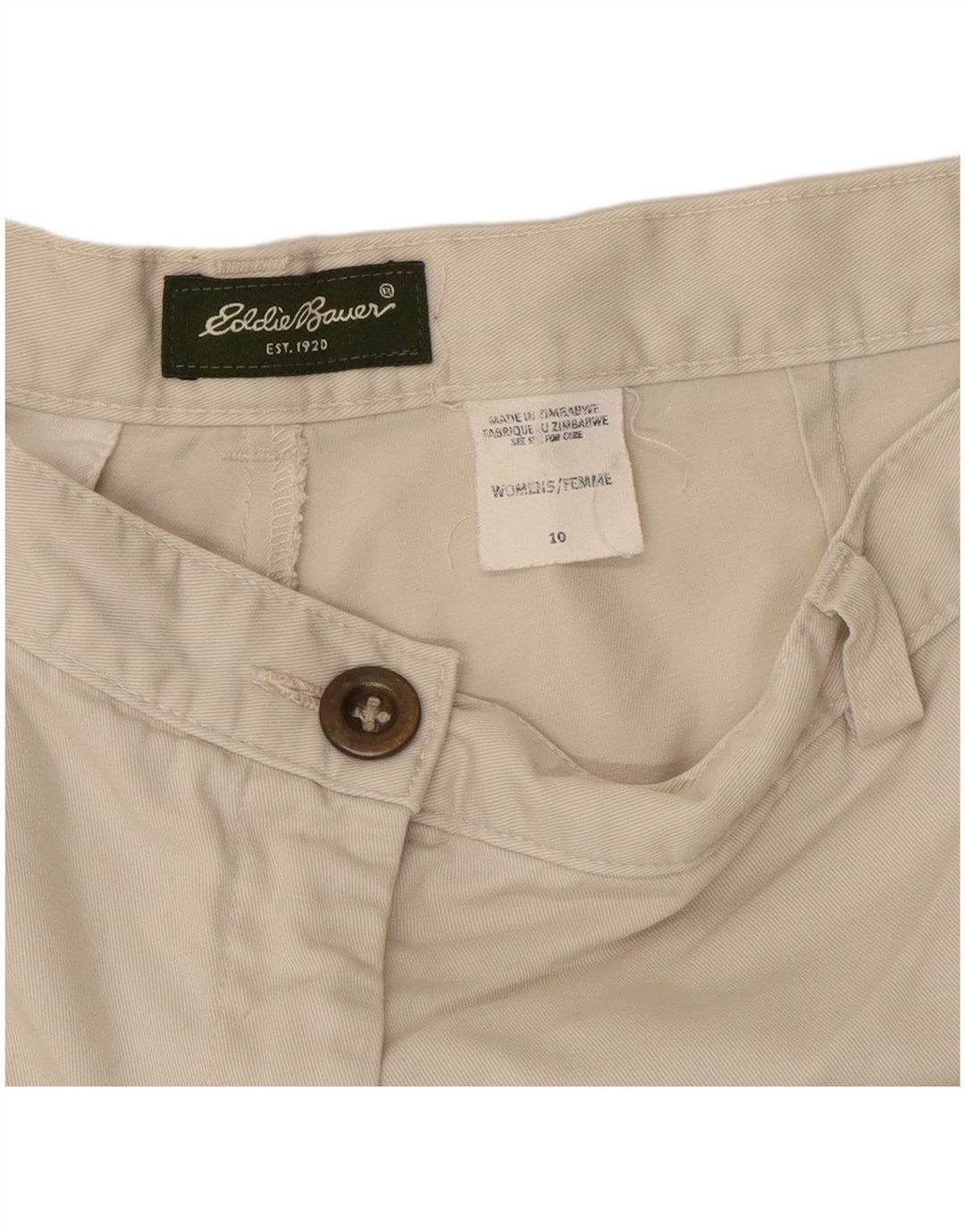 Damskie spodenki Chino Eddie Bauer US 10 Large W30 białe