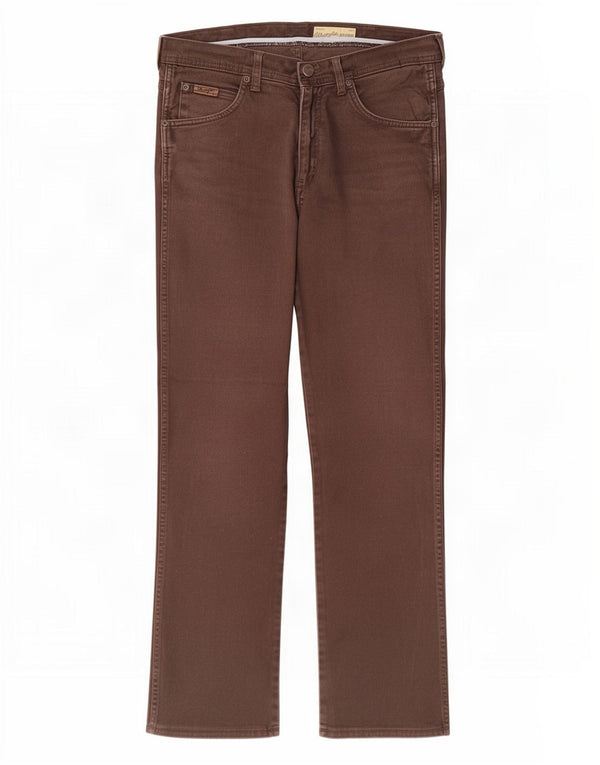 Męskie jeansy Wrangler Arizona Straight W33 L32 Brązowa bawełna