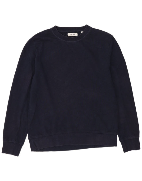 Jack & Jones Mens Sweatshirt Jumper Medium Navy Blue Cotton