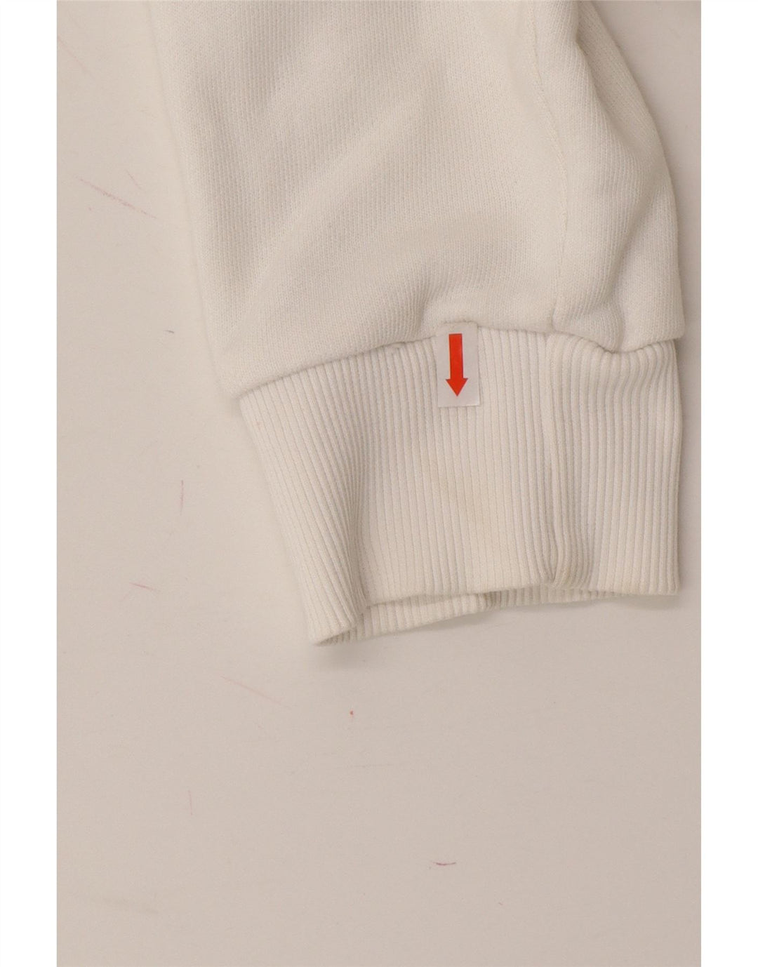 REEBOK Womens Oversized Crop Sweatshirt Jumper UK 12/14  Medium White Vintage Reebok and Second-Hand Reebok from Messina Hembry 