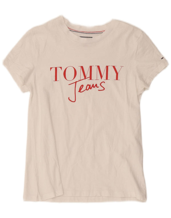 Damska koszulka graficzna Tommy Hilfiger Top UK 6 XS w kolorze białym