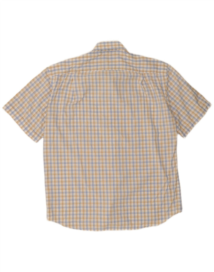 ROCCOBAROCCO Mens Short Sleeve Shirt Large Multicoloured Check Cotton