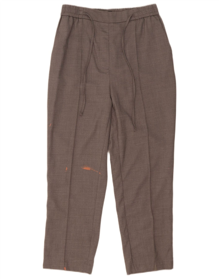 Damskie zwężane spodnie chino Zara, średnie W28 L26, szary poliester