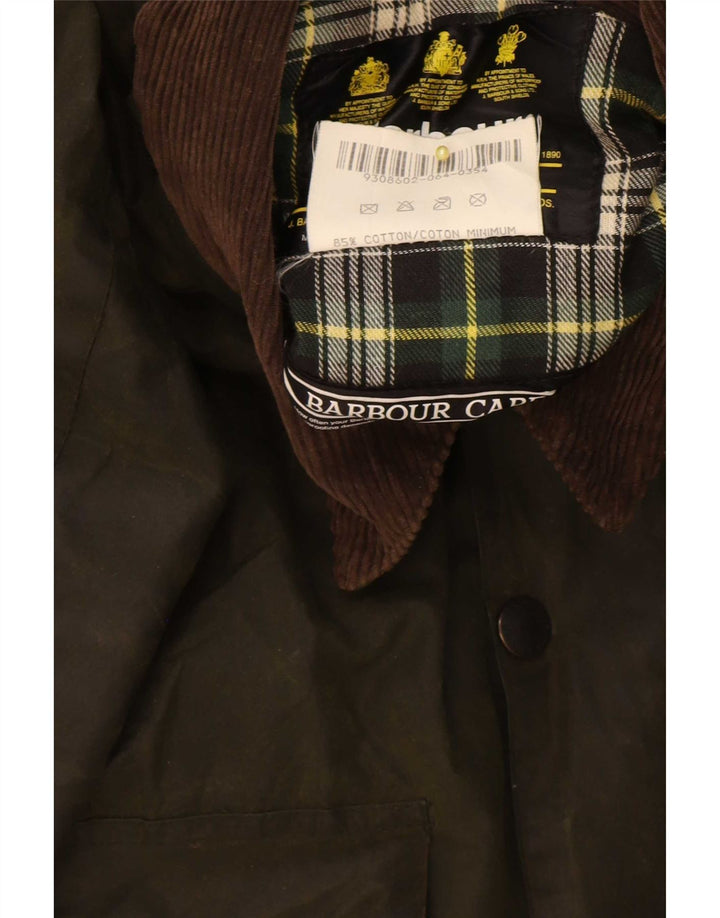 Męska kurtka Barbour Border Waxed Cotton UK 40, średni khaki, blok kolorów