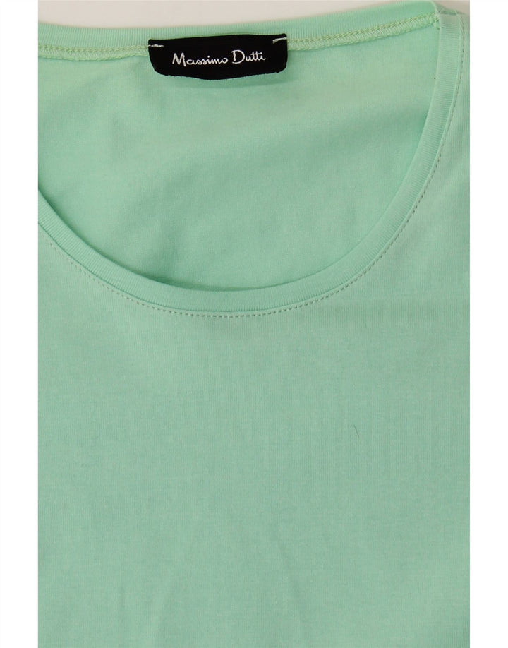 MASSIMO DUTTI Womens Top Long Sleeve UK 12 Medium Turquoise Vintage Massimo Dutti and Second-Hand Massimo Dutti from Messina Hembry 