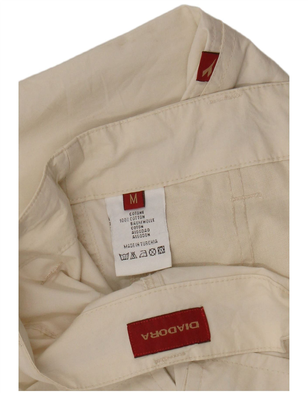 Męskie proste spodnie cargo Diadora, średnie W32 L29, beżowa bawełna
