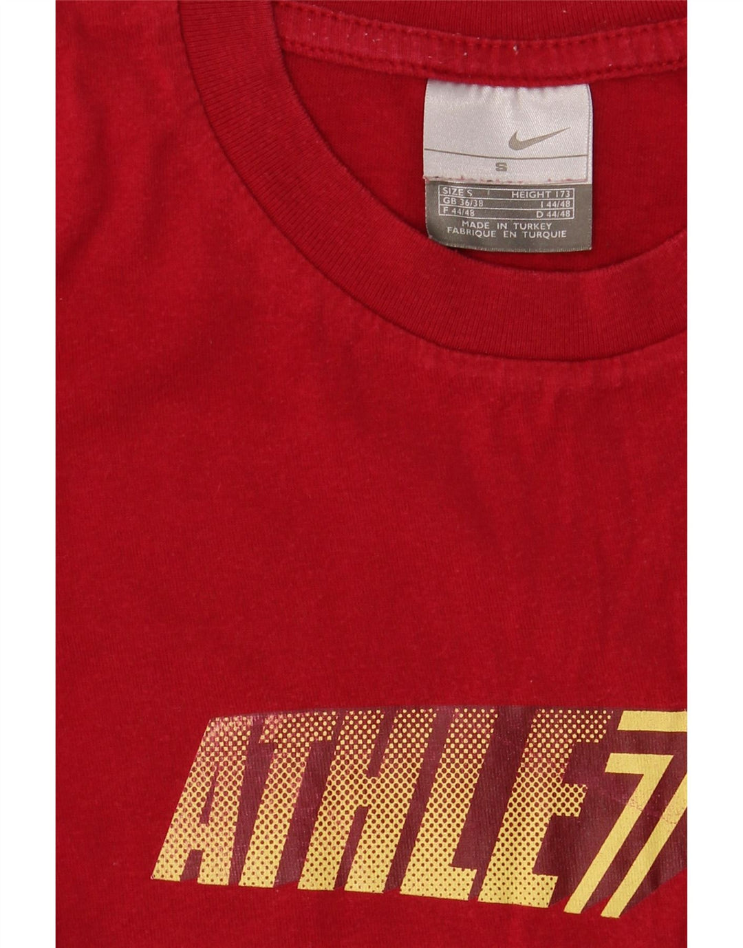 NIKE Mens Graphic T-Shirt Top Small Red Cotton Vintage Nike and Second-Hand Nike from Messina Hembry 