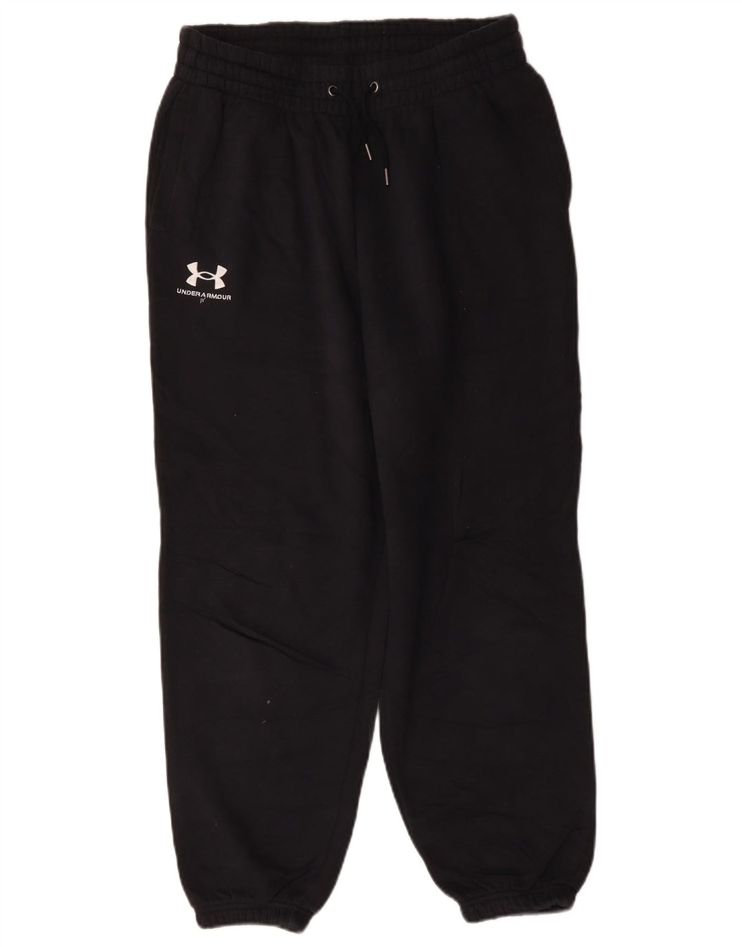 Męskie spodnie dresowe Under Armour Crop, joggery, średnia czarna bawełna
