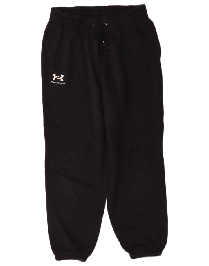 Męskie spodnie dresowe Under Armour Crop, joggery, średnia czarna bawełna