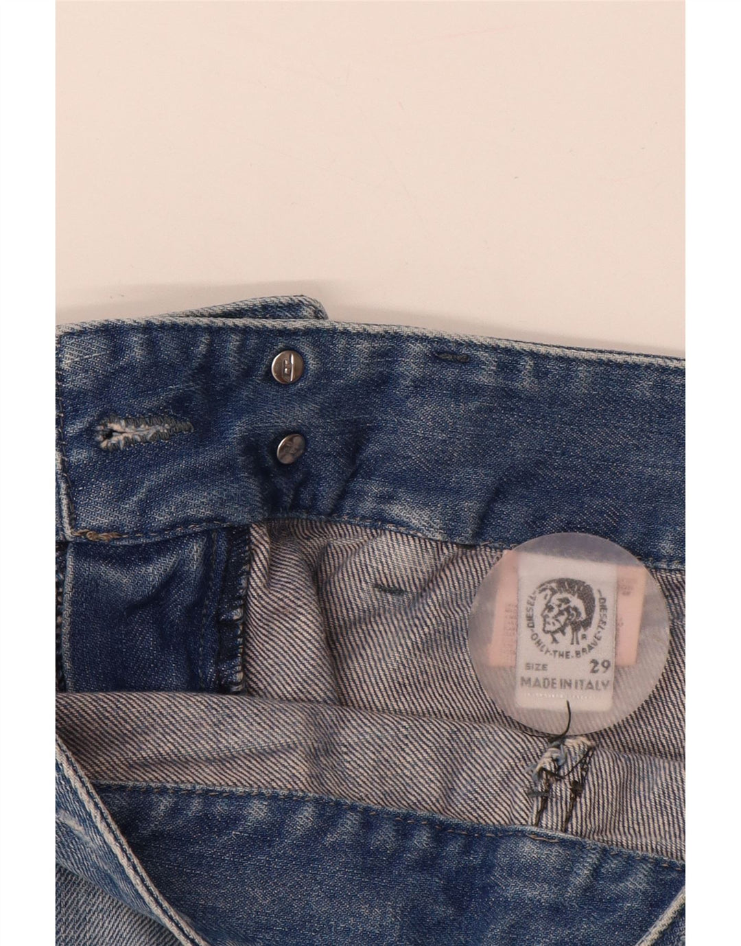 DIESEL Damskie jeansy typu slim w trudnej sytuacji W29 L32 Niebieskie bawełniane