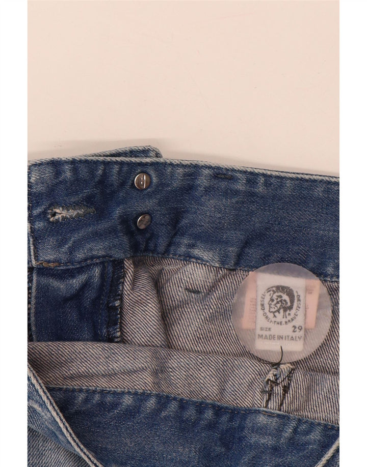 DIESEL Damskie jeansy typu slim w trudnej sytuacji W29 L32 Niebieskie bawełniane