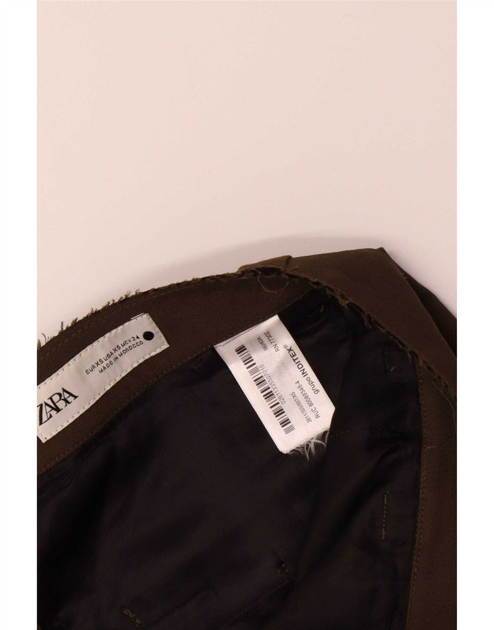 Damskie spodnie Chino Bootcut Zara XS W24 L33 Khaki Poliester