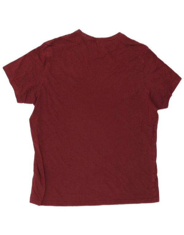 T-shirt męski Jack Wills o klasycznym kroju, duży, bordowy, bawełniany