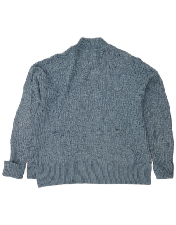 Damski sweter oversize Fat Face z golfem UK 10 Small Blue