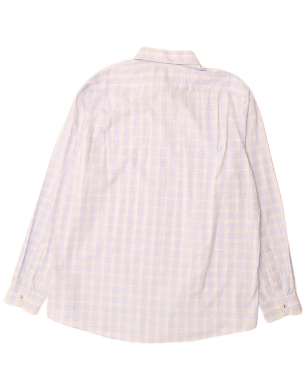 Męska wysoka koszula Tommy Hilfiger rozmiar 18 2XL niebieska bawełniana kratka