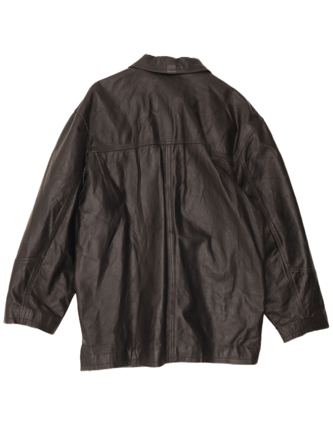 Męska kurtka skórzana VINTAGE IT 54 2XL Czarna skóra