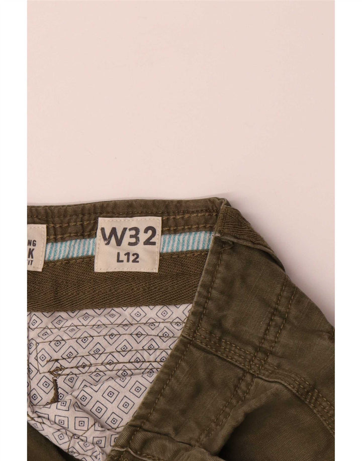 Męskie spodenki cargo Fat Face Medium W32, zielone, bawełniane