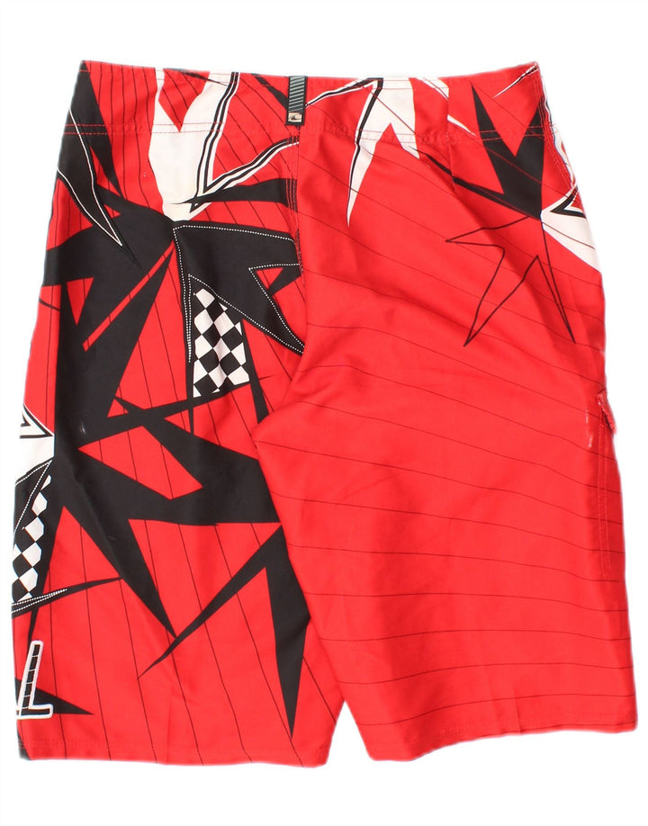 Męskie spodenki kąpielowe O'NEILL z grafiką, małe, czerwone, geometryczne