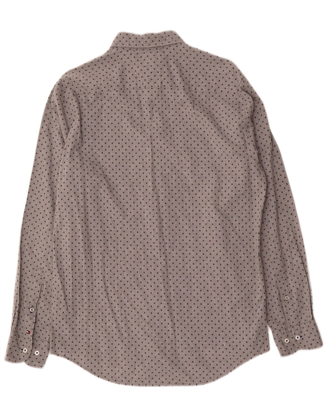 Męska koszula Tommy Hilfiger New York Fit, średnioszara, geometryczna