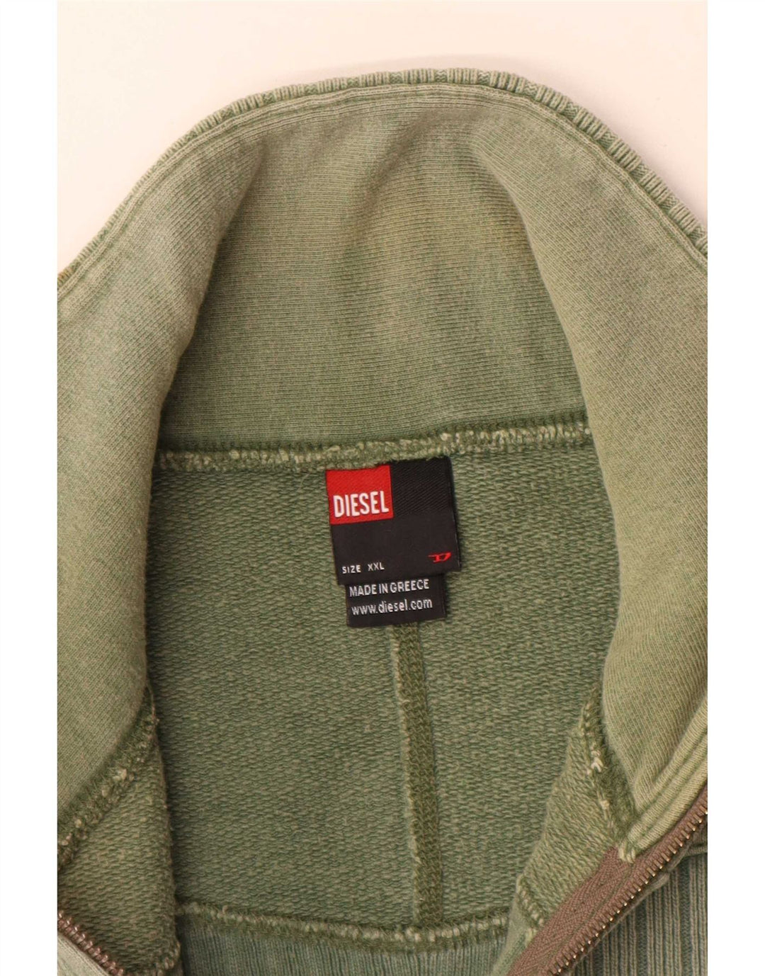 Diesel Męski sweter kardigan 2XL Zielona bawełna