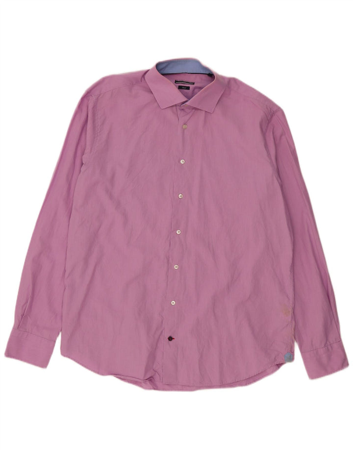 Koszula męska Tommy Hilfiger rozmiar 44 17 1//2 XL różowa w prążki