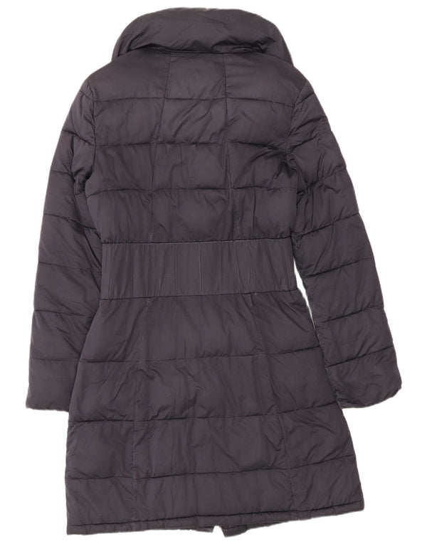 Guess By Marciano Womens Padded Coat IT 46 Large Navy Blue Polyester