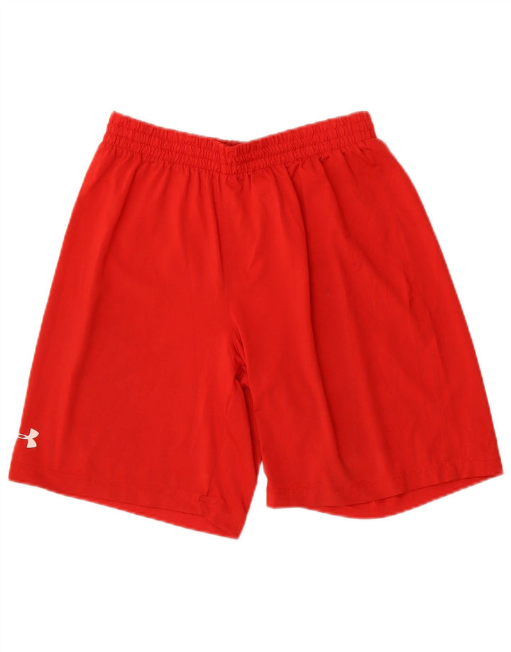 Chłopięce spodenki sportowe Under Armour 11-12 lat, duże, czerwone, poliestrowe