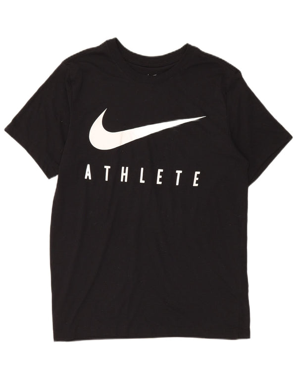 Męski T-shirt Nike Dri Fit, mały, czarny poliester