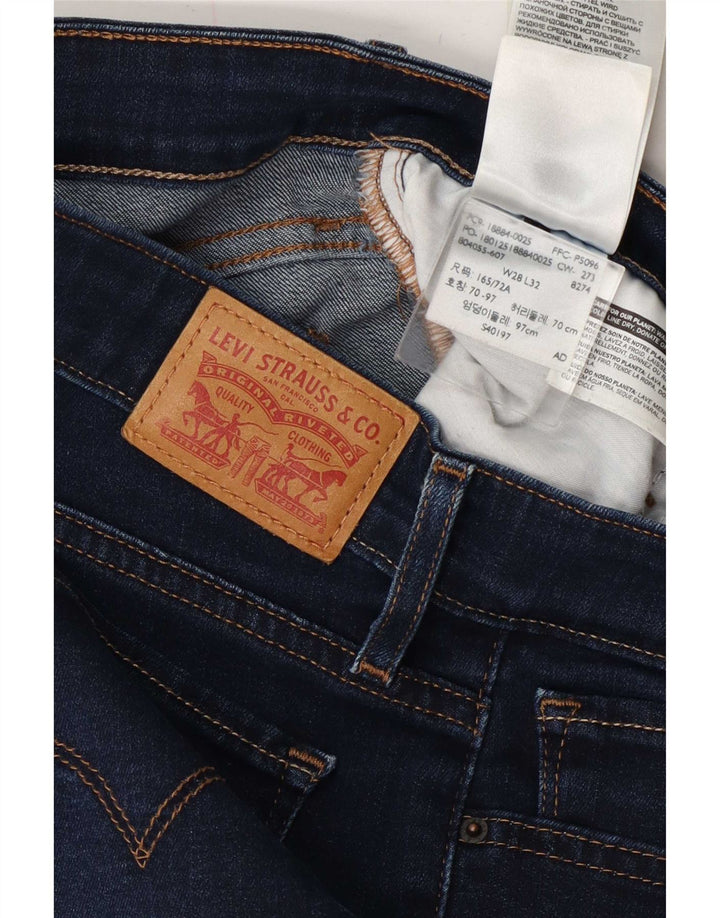 Damskie jeansy Levi's 712 Slim W28 L32 Granatowa bawełna