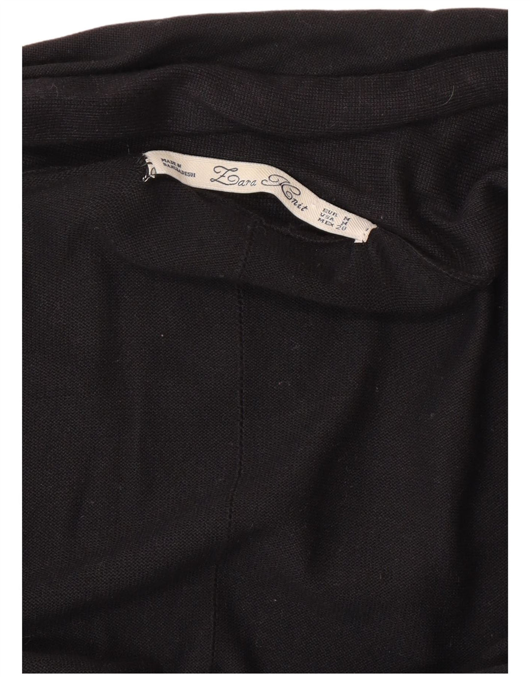 Sweter damski Zara z otwartym kardiganem UK 12, średni czarny
