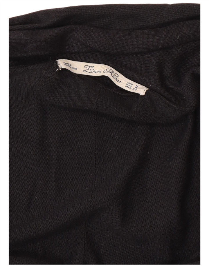 Sweter damski Zara z otwartym kardiganem UK 12, średni czarny