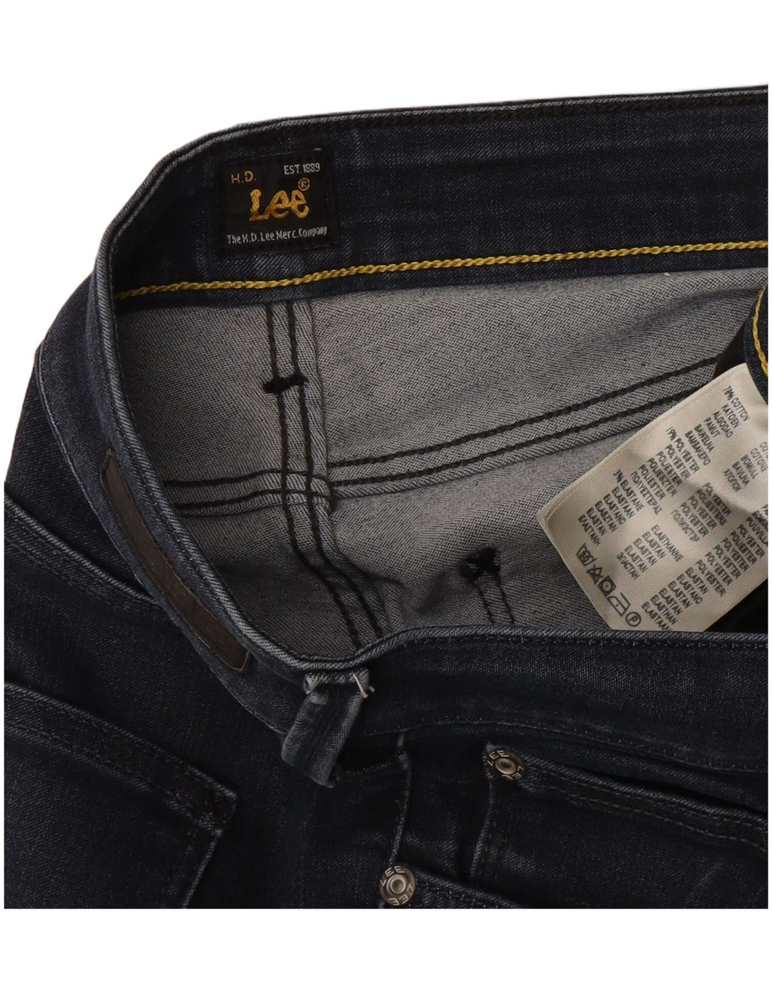 Damskie jeansy Lee Skinny W28 L30 Granatowe, bawełniane
