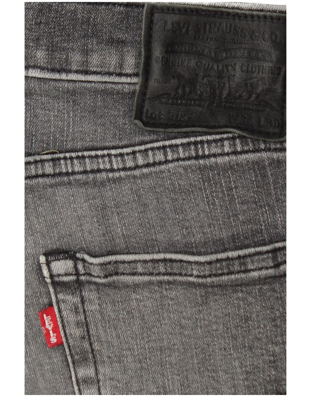 Męskie jeansy Levi's 512 Slim Tapered W34 L30 Szara bawełna