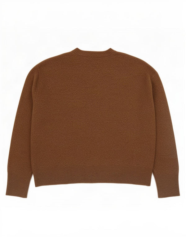 Damski sweter oversize Zara z okrągłym dekoltem UK 14, średni brąz