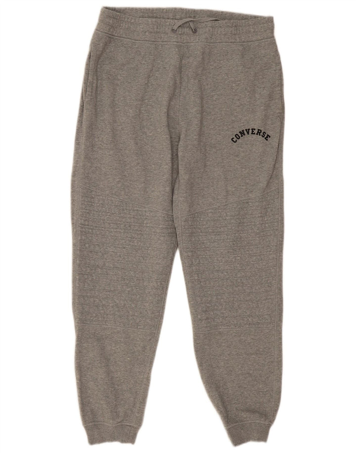 Męskie spodnie dresowe Converse z grafiką, średnioszare, nakrapiane