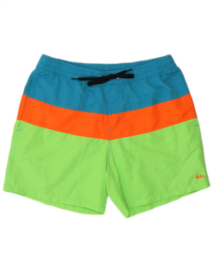 Męskie spodenki kąpielowe QUIKSILVER, duży, wielobarwny poliester z blokami kolorów