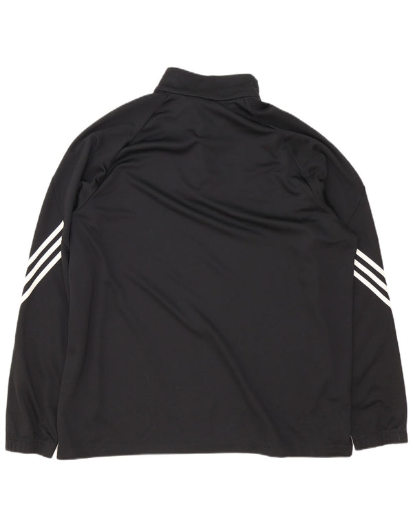 Adidas Męski dres Climalite z zamkiem błyskawicznym na szyi Top 2XL Czarny poliester