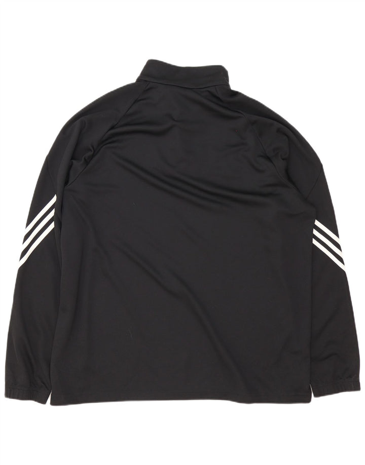 Adidas Męski dres Climalite z zamkiem błyskawicznym na szyi Top 2XL Czarny poliester