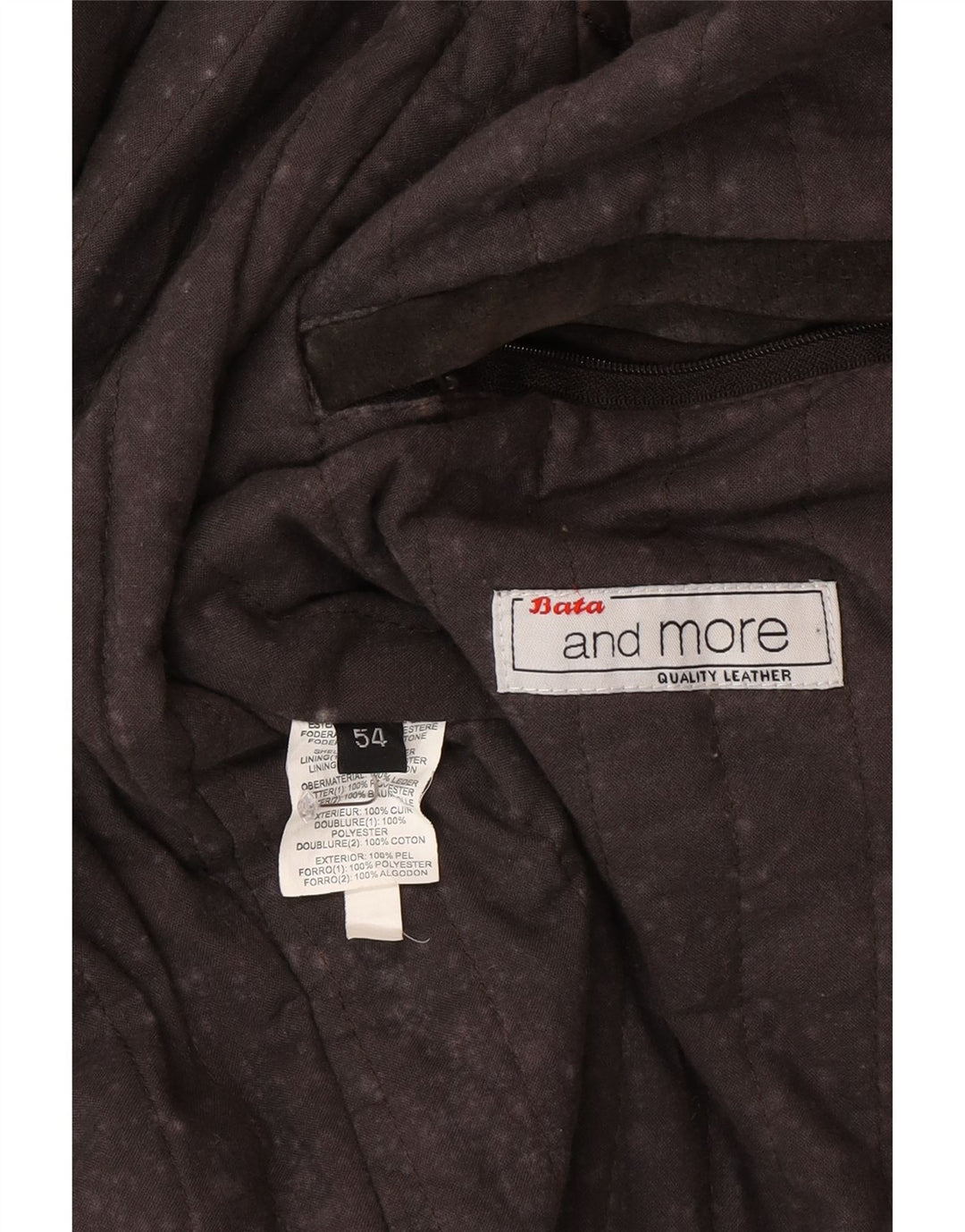 Zamszowa kurtka męska Bata and More IT 54 2XL Brązowa skóra