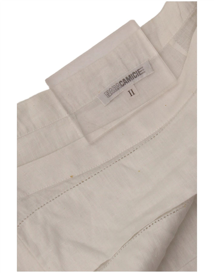 Damska bluzka bez rękawów NARACAMICIE UK 8 Small White