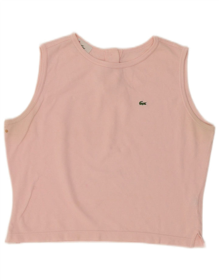 Damska kamizelka Lacoste Crop Top, rozmiar 44, duża, różowa bawełna
