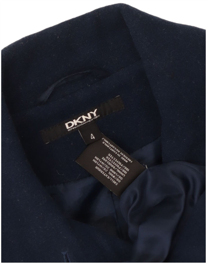 Płaszcz damski Dkny US 4, mały, granatowy, wełniany