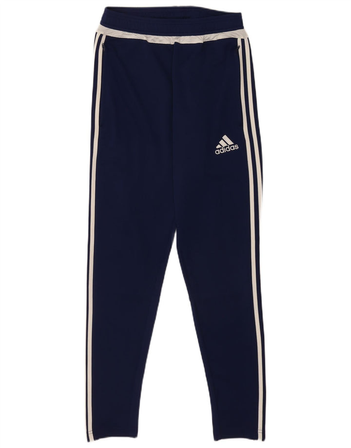 Męskie spodnie dresowe Adidas, małe, granatowe, poliestrowe, sportowe