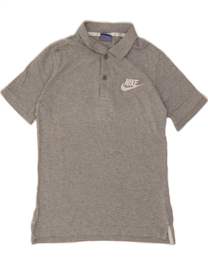 NIKE Boys Polo Shirt 10-11 Years Medium Grey Cotton Vintage Nike and Second-Hand Nike from Messina Hembry 