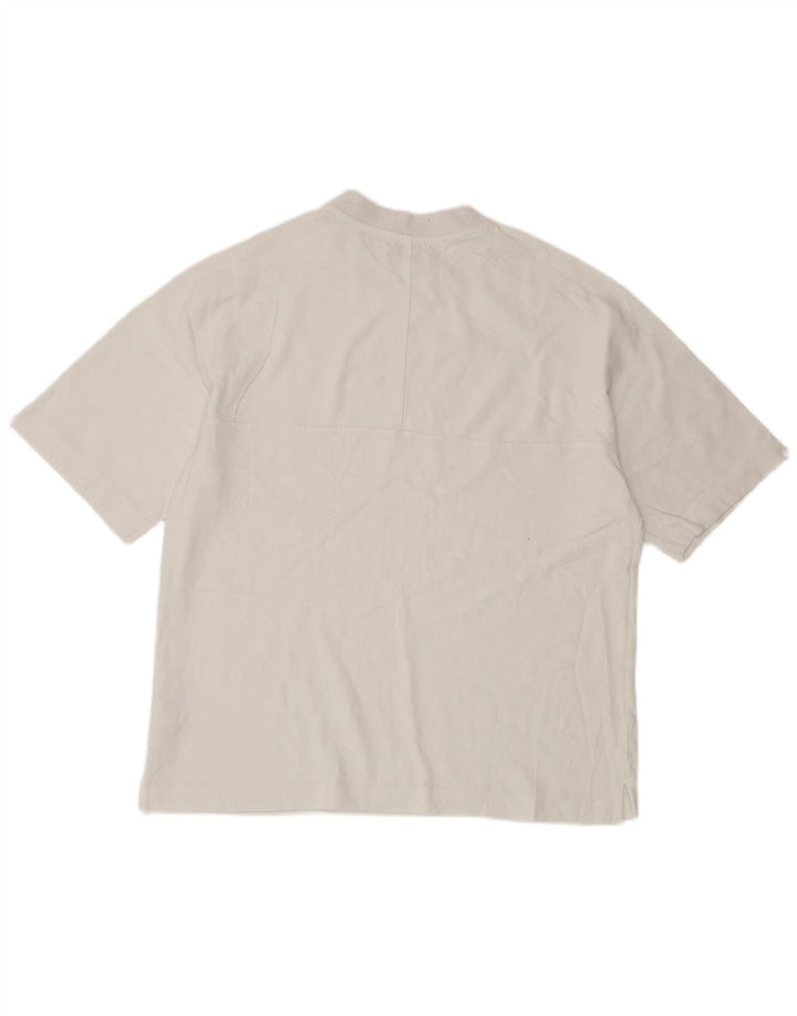 COS Męski T-shirt oversize, mały, biały, bawełniany