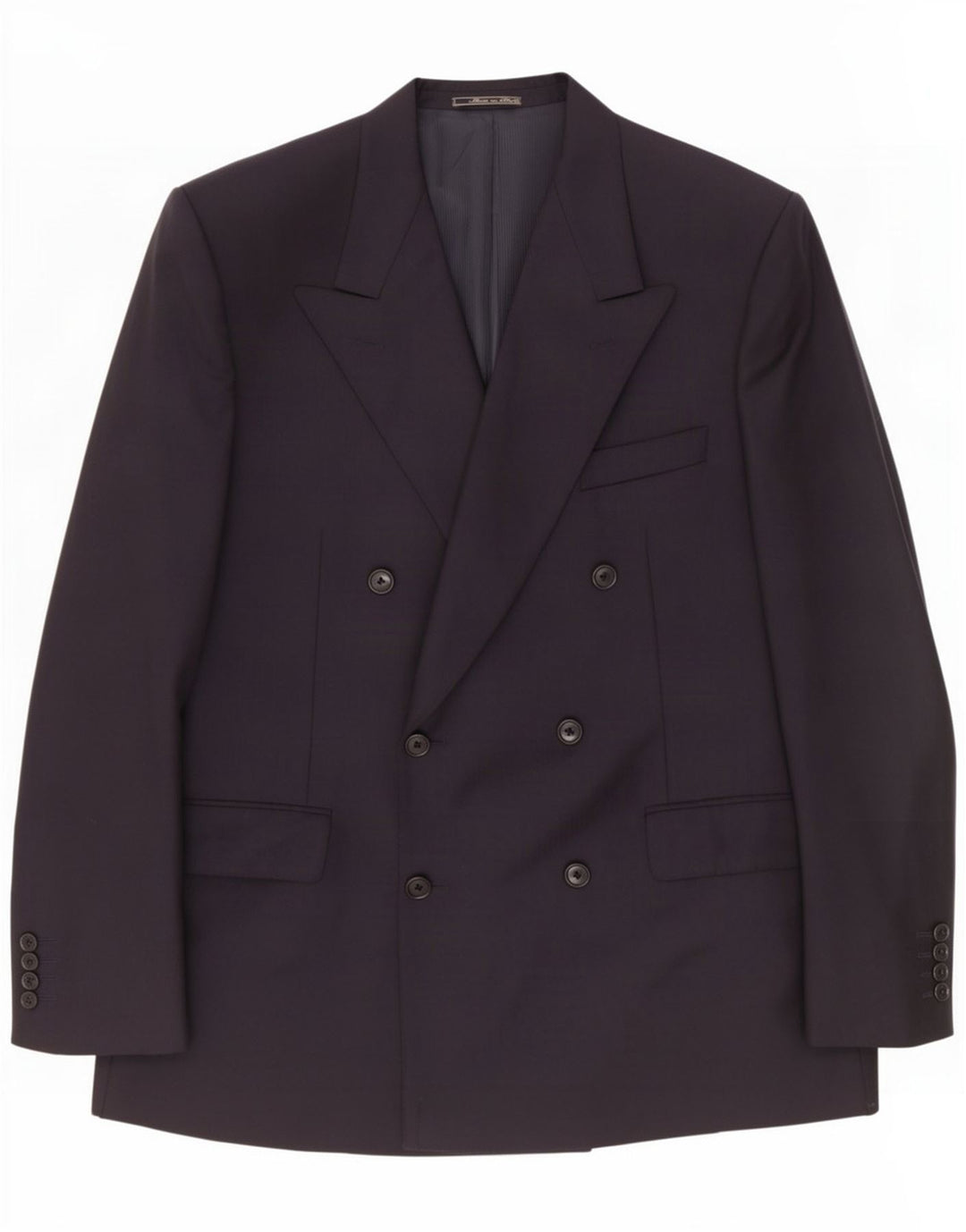 Corneliani Męska marynarka dwurzędowa UK 40, duża granatowa wełna