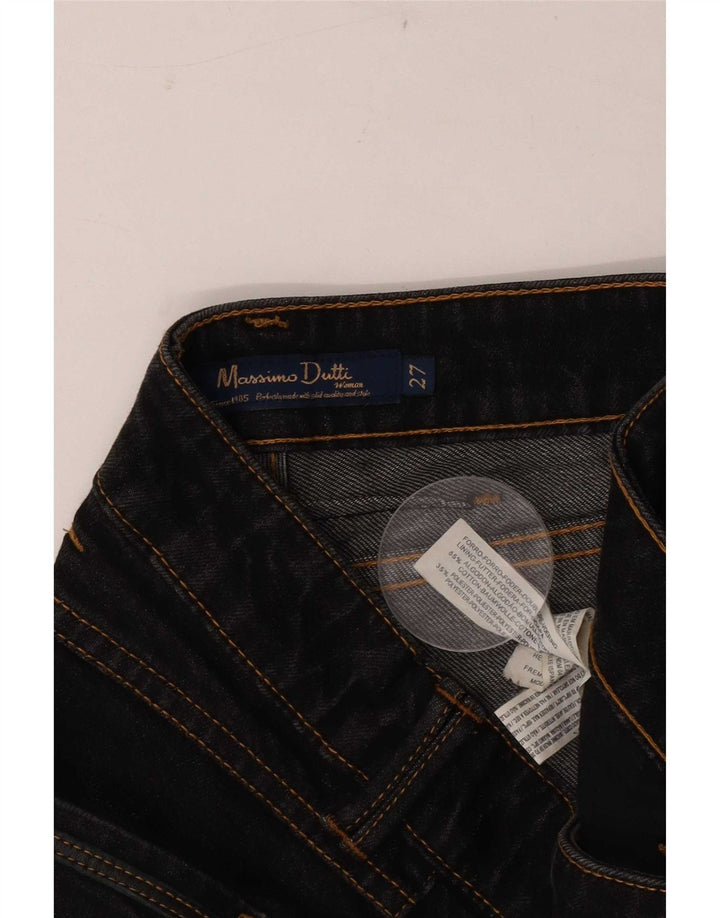 Jeansy damskie Massimo Dutti W27 L28 Czarne bawełniane