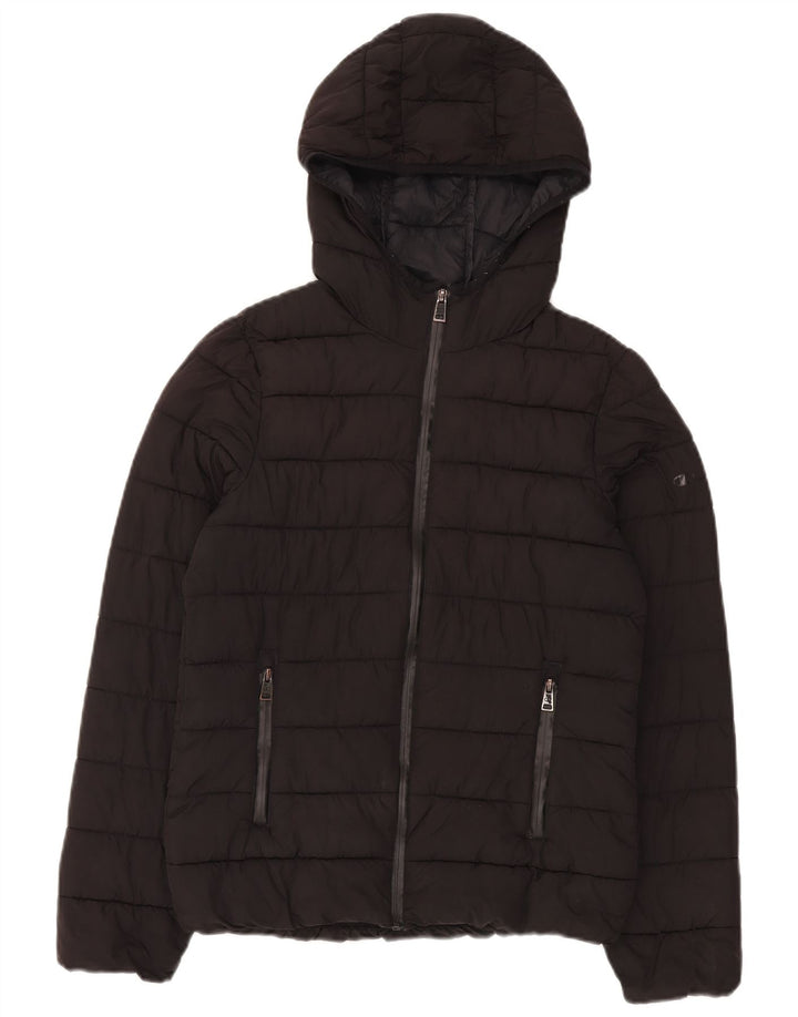 Damska wyściełana kurtka z kapturem Champion UK 10, mała, czarna, poliester